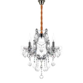 K9 Crystal Chandeliers Lighting 4 Lights Crystal Ceiling Lamp Home Decoration Silver