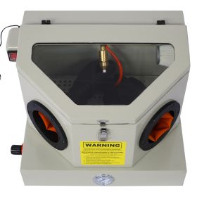 Mini Sandblaster - Ergonomic and Compact Design for Precise Sandblasting, with Heavy Steel Construction and Built-in Blast Gloves for No Sand Leakage