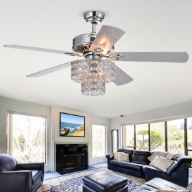 Empire Un 5-Blade Silver Chandelier Ceiling Fan