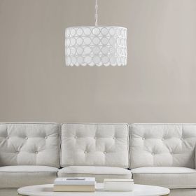 4-Light Glass Drum Shade Chandelier