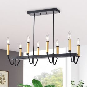 Muka Gold/Black 8-light Chandelier