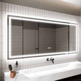 LED Bathroom Mirror, 32x72 inch Bathroom Vanity Mirrors with Lights, Mirrors for Wall with Smart Touch Button, Anti-Fog, Memory Function