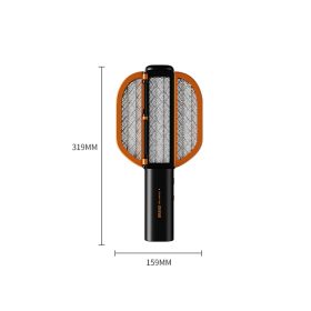 Foldable Portable Mosquito Swatter Safety Electric Shock Mosquito Killer Mute Home 365¬∞ UV Fly Trap Repellent Outdoor Bug Zapper (Color: Black, Ships From: China)