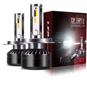 Saber-X LED Headlight Bulbs Conversion Kit,DOT Approved D6 Series CSP Chips Adjustable Beam Light Bulb With Fans Sets - 6000LM 6000K Cool White (Style: h4/9003)