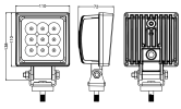 45W-led engineering vehicle spotlight light.  Excavator off-road vehicle, Wrangler focus flood laser light, high beam, harvester Hummer Jeep pickup La